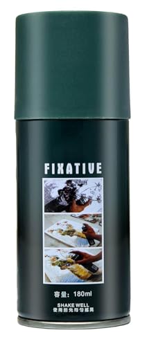 Image of Professional Art Fixative Spray, Clear Matte Varnish for Oil Acrylic Pastel & Charcoal, Non-Yellowing Fast Dry Protective Artwork Sealer, 180ml (180ML)