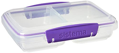 Sistema KLIP IT Accents Collection Split Food Storage Container, 12 oz./0.4 L, Color Received May Vary