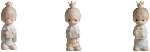 Precious Moments Belén Serie de resina con figuras de Reyes Magos coleccionables para Navidad