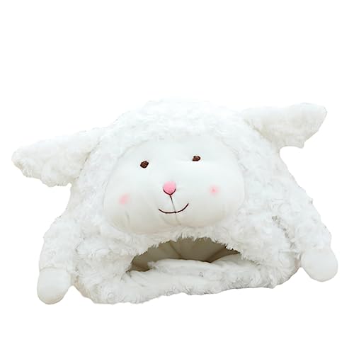 COLLBATH Sheep Headdress Hat Photo Prop for Children's Party Soft and Fashionable White