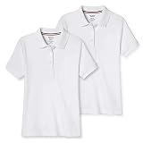 French Toast Kid Girls Short Sleeve Polo Shirt 2 Piece Set X-Small (4/5) White
