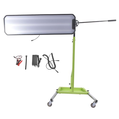 95cm Heavy Duty PDR Light PDR LED Lamp Reflector Board Dent Repair Tools LED Light Reflection Board with Adjustable Holder Hand Tool Set Green