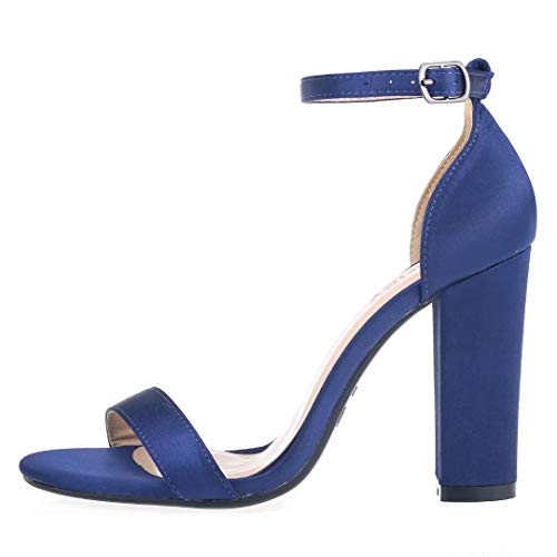 ZriEy Women's Heeled Sandals Chunky Block Strappy High Heels Ankle Strap Open Toe Sandals Party Wedding Fashion Shoes - Image 3