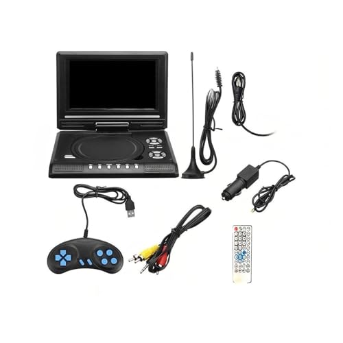 ポータブルDVDプレーヤー 7.8インチ 16:9 ワイドスクリーン 270°回転式 LCD スクリーン ホームカー TV DVD プレーヤー ポータブル VCD MP3 ビューア ゲーム機能付き 一度充電すれば長時間使用可能