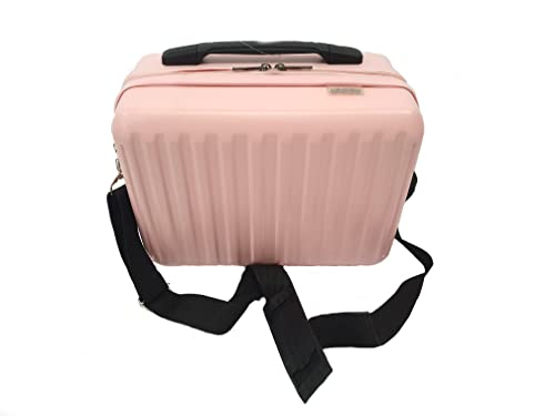 Frasqueira Mão Maleta Viagem Maquiagem Cosmetico Original (Médio, Rosa)