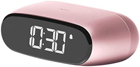 Lexon Minut Mini Compact Alarm Clock with VA LCD Screen, Touch Control, Snooze Function and Backlight, Rechargeable Battery, Aluminium Finish (Blue)