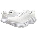 HOKA ONE ONE レディース Bondi 8 スニーカー, ホワイト/ホワイト, 6 Wide