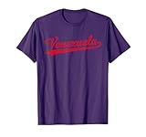 Venezuela Baseball Script Vintage Patriotic T-Shirt