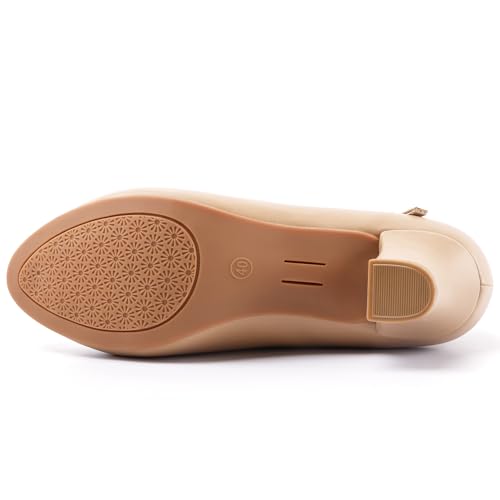 Linodes Economy PU Leather Ankle Strap Character Shoe 2'' Ballroom Dance Shoes Rubber Sole for Women3