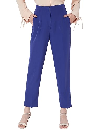 Image of Vero Moda Women Straight Fit High-Rise Pleated Trousers