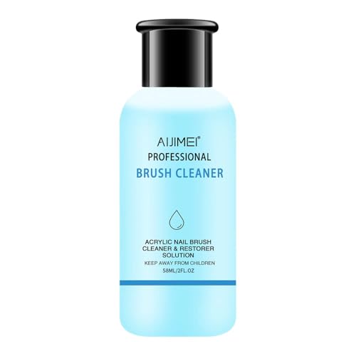 AIJIMEI Acryl-Nagelpinsel-Reiniger, Acryl-Pinsel-Reiniger, flüssiger Acryl-Pinsel-Reiniger, Nägel, Künstler, Acryl-Pinsel-Reiniger, 58 ml AIJIMEI Acryl-Nagelpinsel-Reiniger, Acryl-Pinsel-Reiniger, flüssiger Acryl-Pinsel-Reiniger, Nägel, Künstler, Acryl-Pinsel-Reiniger, 58 ml