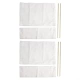 WIIYENA Canvas Regiestuhl für Sitzbezüge, Set, 2 Sets waschbarer Ersatzbezüge mit 4 Stäben Zubehör für klappbare Strand- und Liegestühle, blau und weiß gestreift