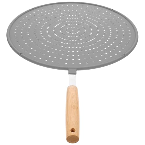 Alipis Silicone Splatter Screen for Frying Pan, Heat-Resistant Grease Guard with Stainless Steel Mesh, Oil Splash Shield for Cooking, Easy to Clean, Fits Various Pan Sizes, 19.6 X 12.59 Inches