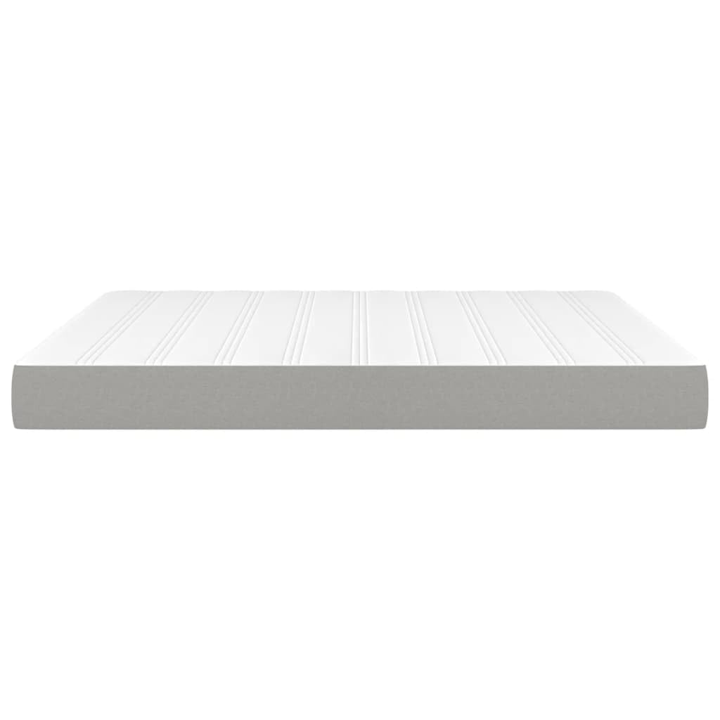 Materasso a molle insacchettate medio grigio chiaro, 180 x 200 x 20 cm, tessuto con rivestimento traspirante, comfort ergonomico, adatto per letto matrimoniale e per chi dorme sulla schiena
