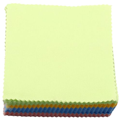 MAGICLULU 100 Paños de Microfibra para Limpiar Gafas, 10x10 Cm, Suaves y Flexibles, Multiusos para Lentes y Pantallas, Toallitas Reutilizables de Colores para Cuidado Ocular y Dispositivos