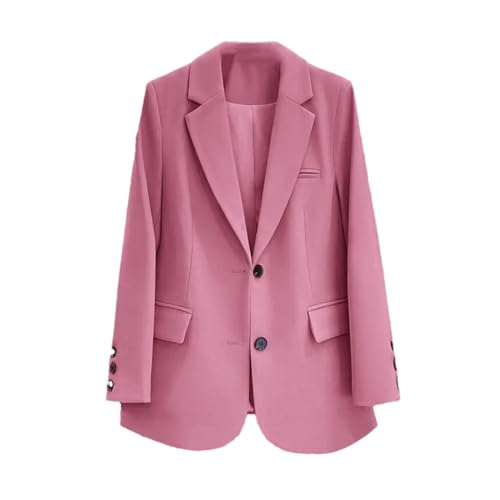 Blazers pour femme amples style coréen - Veste d'extérieur boutonnée Violet Pnnrk grande taille XXL