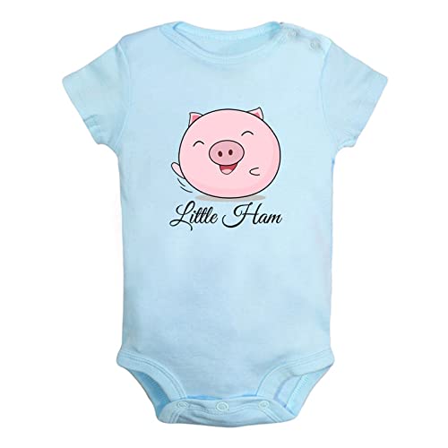 Image of iDzn Little Ham Funny Rompers, Newborn Baby Bodysuits, Infant Cute Pig Jumpsuits, 0-24 Months Babies One-Piece Outfits