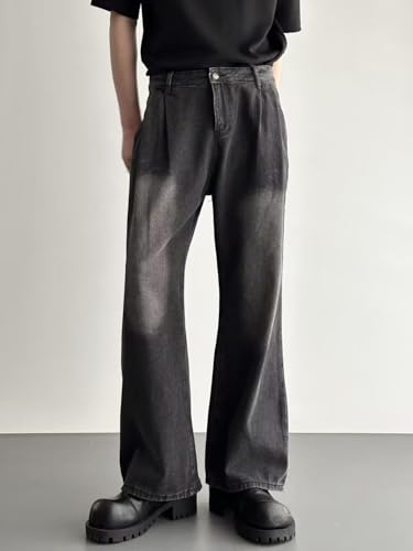 Hong Kong Style Summer Retro Denim Long Pants for Men 6