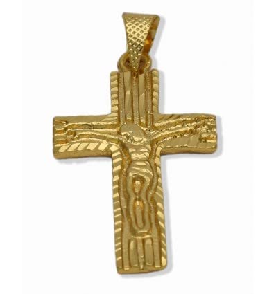 Image of Kollam Supreme Gold Plated Brass Small Christian Cross Pendant For Women