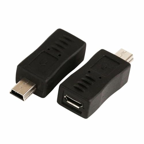 Image of Mini USB Female to Micro USB Male Adapter ; M i n i-USB Male to Micro-USB Female Adaptor (Micro & Mini USB2.0 Adapter Combo)