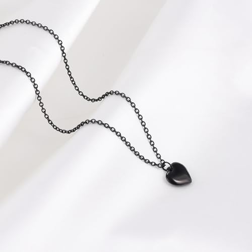 MILAKOO Stainless Steel Pendant Necklace for Women Heart Charms Link Chains 23" Length Lobster Clasp2