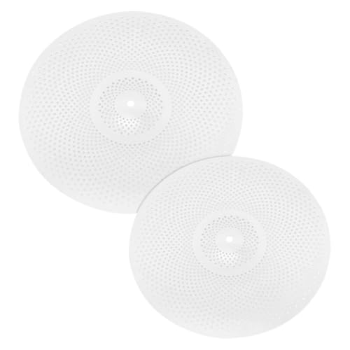 VICASKY Drum Set Replacement 2pcs Silent Cymbals 14/16in Mute Cymbal Set Easy Installation for Jazz Drum Fitting