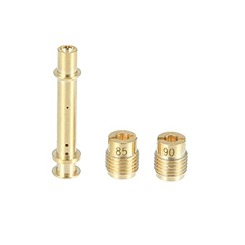 Motoforti Carburateur Jet Trousse pour Carb Tube 168 Main Jets Pilot Jets Laiton 3pcs Cover
