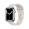 Apple Watch Series 7 (GPS + Celular, 45MM) Caja de Acero Inoxidable Plata con Correa Deportiva Blanco Estrella (Reacondicionado)