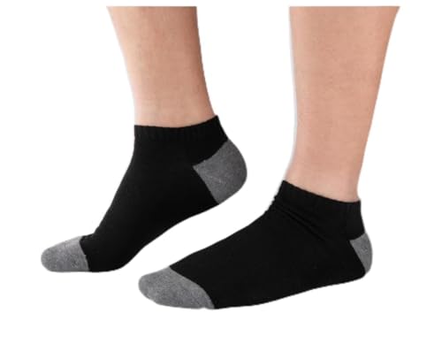 Generic 10 pares de calcetines tobilleros acolchados para hombre, paquete de 10 unidades, de corte bajo, 30, Black