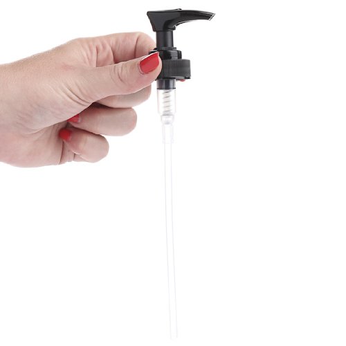 Set of 6 Heavy, Durable Black Plastic Pumps with Stainless Steel Spring Mechanism for Making Your Own Dispenser Jars