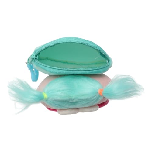 Generic 1Pcs Money Pouch for Traveling Sausage-Lips Braid Cartoon Wallet Plush Green 10x10cm3