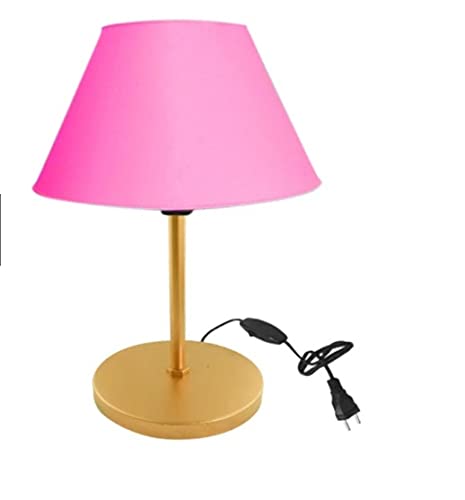 Abajur Infatil Luminária De Mesa Criado Quarto Com Cúpula (Preto/Preto)