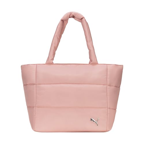 Image of PUMA Women's Plush Soft Nylon Tote with Padded Straps, Zip Closure & Metal Logo Plaque