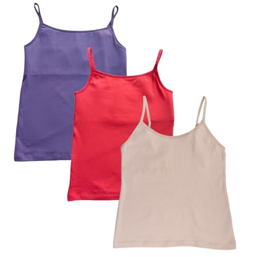 Image of Adira | Cotton Camisole for Beginners | Beginners Cami for Puberty | Flat Padding for Nipple Coverage | Confidence for School & Home | Soft Stretchy Cotton | Pack of 3