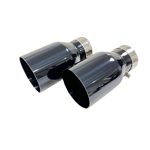 Tuyau d'échappement en acier inoxydable résistant pour sortie plate noire 51-89mm