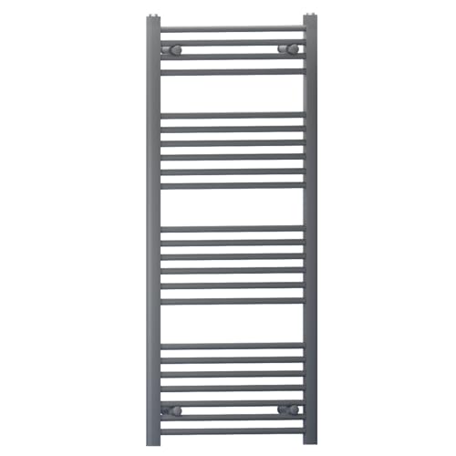 Myhomeware Anthracite Grey Heated Bathroom Towel Rail Radiator For Central Heating Elegant Designer In UK (600mm x 1200mm (h))