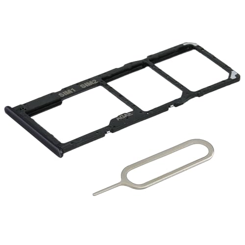 MMOBIEL Bandeja de Tarjeta Porta Dual SIM Compatible con Samsung Galaxy A51 / A71 2020 - Soporte de la Ranura - Incluye Junta de Goma y Pin - Negro - imagen 2