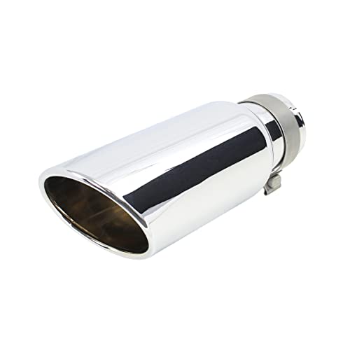 Image of Go Rhino Exhaust Tip | Stainless Steel, Chrome | GRT35514 | Fits 3 inch Diameter Exhaust Tubes