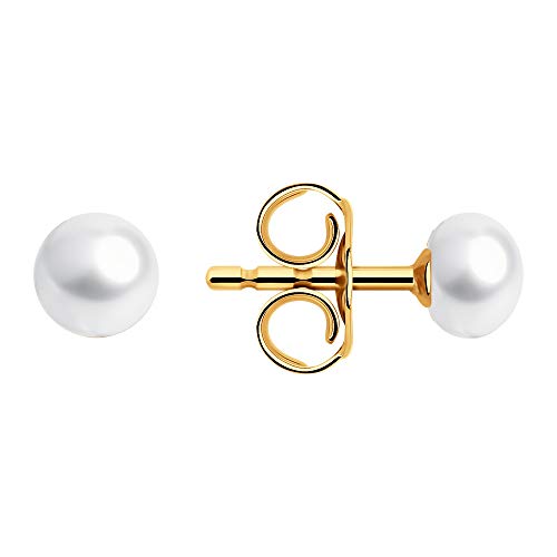 Preisvergleich Produktbild Universelle Ohrstecker aus 14K (585) Roségold mit Perlen 5 mm