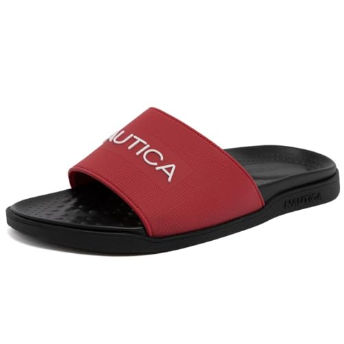 Image of Nautica Men's Athletic Cushioned Casual Slip On Shower Pool Beach Slide Sandals