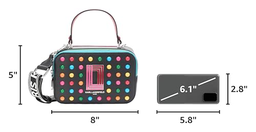 Image of KARL LAGERFELD Women's Simone Studded Camera Crossbody