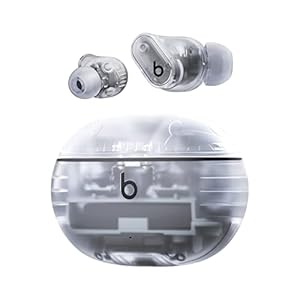Beats Studio Buds + | True Wireless Noise Cancelling Earbuds, Enhanced Apple & Android Compatibility, Built-in Microphone, Sweat Resistant Bluetooth Headphones, Spatial Audio – Transparent