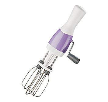 ADDCART Stainless Steel and ABS Plastic Manual Non-Electric Hand Blender, Mixer, Egg and Cake Cream Beater (Multicolour