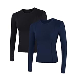 IECCP Seamless Workout Shirts for Women Long Sleeve Yoga Tops Sports Running Shirt Breathable Athletic Top Slim Fit