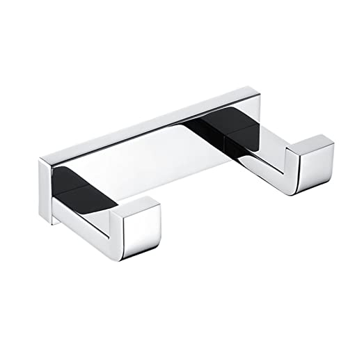 SEAYACK Ganci da parete in acciaio inox appendiabiti doppio gancio per accappatoio porta asciugamani per cucina bagno dietro la porta