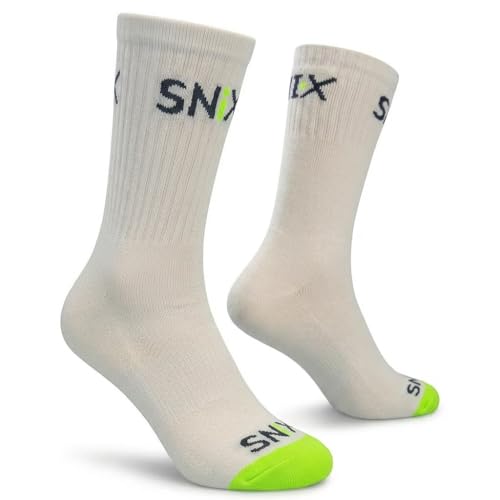 Image of SNIX Sportswear Athletic Socks For Men, Long, White With Colour Accent