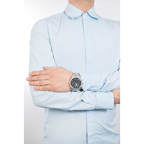 Michael Kors Lexington Watch für Herren, 44mm Quarz-Chronographenwerk mit Edelstahlarmband