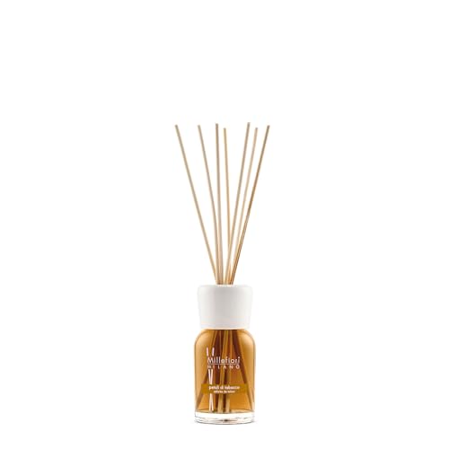 Millefiori Milano – Diffusore a Bastoncini 100 ml, Petali di Tabacco – Profumatore Ambiente Raffinato con Note Legnose e Speziate