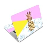 PLIGREAT Gold Ananas Laptop Aufkleber Aufkleber Haut Abdeckung Bunte Laptop Aufkleber Skins Passend Für 12" 13" 13.3" 14" 15" Laptops Universell Abnehmbar Vinyl Kunstschutz PC Abdeckung