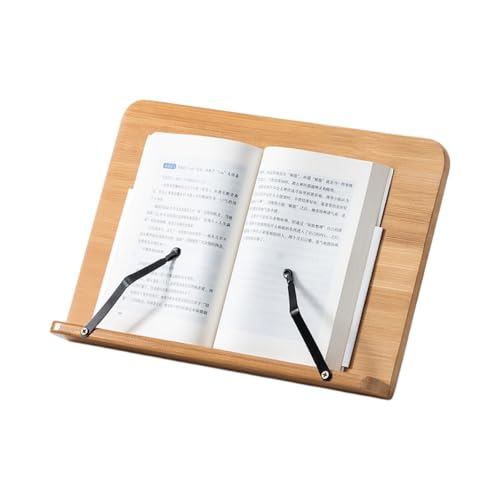 KIEHUA デスクトップブックエンド読書スタンド、本棚、絵本棚、シンプル、持ち運び可能、収納用に折りたたみ可能、角度調整可能、ギフト。 (ナチュラル,M)（Amazon）